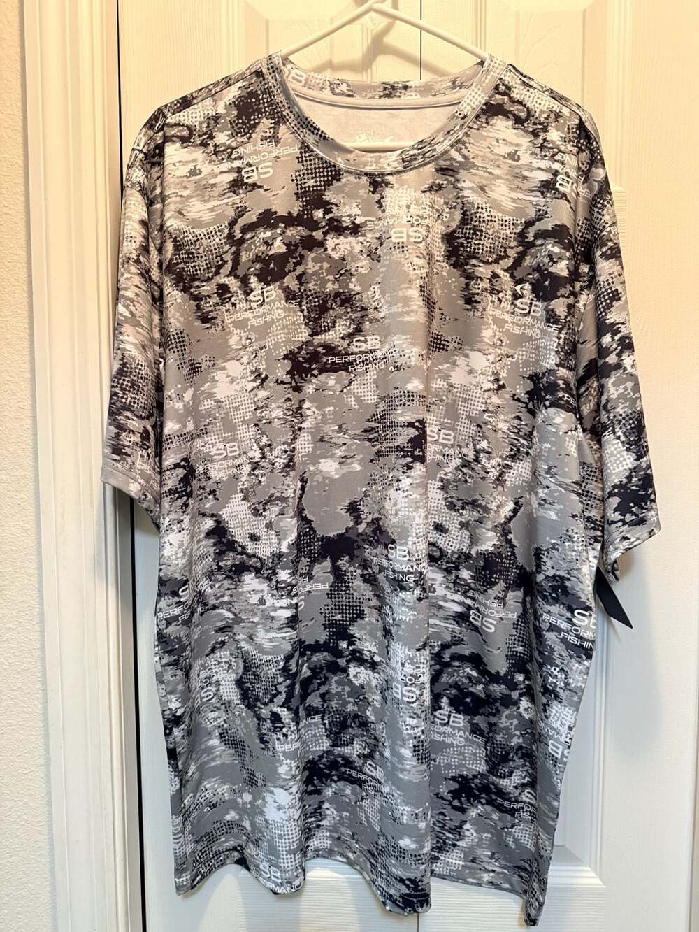 Silver Bait Performance Fishing Gray Digital Camo Short Sleeve T-Shirt